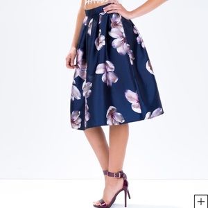 Floral midi skirt